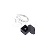 Anti-Tarnish 1Pc Rhodium Plated 925 Sterling Silver Open Cuff Ring Findings FIND-NB0004-90-7