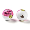 Summer Theme Printed Wood European Beads LS-WOOD-M010-06E-2