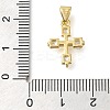 Brass Pave Clear Cubic Zirconia Pendants KK-M101-05G-08-3