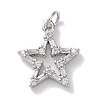 Rack Plating Brass Micro Pave Cubic Zirconia Pendants KK-Z039-23P-1