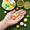 58Pcs 8 Styles Lemon Food Grade Eco-Friendly Silicone Focal Beads SIL-CJ0001-99-4