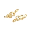 Brass Scorpion European Dangle Charms KK-L256-05G-2