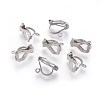 Non-Tarnish 304 Stainless Steel Clip-on Earrings Components LS-X-STAS-F188-07P-2