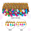 Polyester Colorful Tassel Lace Trim SRIB-WH0011-308B-3