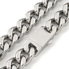 Non-Tarnish 201 Stainless Steel Cuban Link Chain Necklaces for Women and Men NJEW-F322-04P-04-1