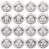 16Pcs 8 Style Stainless Steel Pendants STAS-SZ0002-01-1