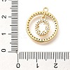 Brass Micro Pave Cubic Zirconia Pendants KK-G519-05G-04-3