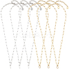 6Pcs 2 Colors 304 Stainless Steel Paperclip Chain Necklaces NJEW-SC0001-58A-7