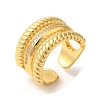 Brass Micro Pave Cubic Zirconia Open Cuff Rings RJEW-U008-34G-1