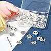 24Pcs 12 Styles 201 Stainless Steel Links/Connectors STAS-FS0001-98-10
