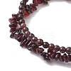 Chip & Round Natural Garnet Beaded Stretch Bracelets for Women BJEW-JB10189-04-4
