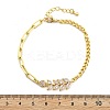 Brass Micro Pave Clear Cubic Zirconia Link Bracelets BJEW-U020-10G-5