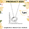 1pc Brass Chain with Alloy Letter Pendants Necklaces NJEW-LP0001-41Q-P-2