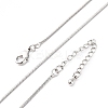 Brass Snake Chains Necklaces for Women NJEW-D302-14P-2