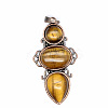 Retro Natural Tiger Eye Pendants PW-WG7292F-17-1