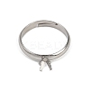 304 Stainless Steel Cuff Ring Components LS-STAS-D372-01P-2