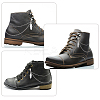 Natural Crystal Bullet Pendant Shoe Decoration Double Strand Curb & Cable Chain FIND-PH01456-3