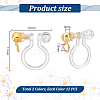 24Pcs 2 Colors Plastic Clip-on Earring Findings STAS-PH0005-70-2