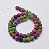 Natural Lava Rock Round Bead Strands G-I124-6mm-07-3