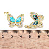 Brass Micro Pave Clear Cubic Zirconia Pendants KK-L213-002G-3
