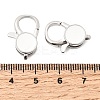 Flat Round Brass Enamel Lobster Claw Clasps KK-Z147-02P-01B-3