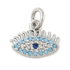 Brass Micro Pave Cubic Zirconia Pendants KK-U056-08P-1