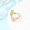 304 Stainless Steel Micro Pave Cubic Zirconia Cuff Open Rings RJEW-Z130-01G-01-3