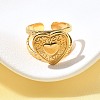 304 Stainless Steel Open Cuff Ring for Women RJEW-A053-06G-08-2