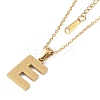 Ion Plating(IP) Initial Letter 304 Stainless Steel Pendant Necklaces NJEW-M199-01G-E-1