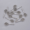 Tibetan Style Alloy Tennis Racket Pendants TIBEP-1020-AS-FF-1