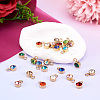 24Pcs 12 Colors Glass Rhinestone Charms STAS-TA0002-68-5