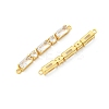 SHEGRACE Brass Pave Clear Cubic Zirconia Connector Charms XGRQ3P965-641G-2