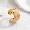 304 Stainless Steel Enamel Cuff Open Rings WG35DFF-18-1