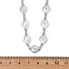 304 Stainless Steel Hollow Spiral Link Chain Necklaces for Women NJEW-JN06395-02-4