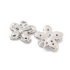 Brass Micro Pave Clear Cubic Zirconia Charms KK-Z044-19P-2