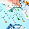 10Pcs 5 Colors Resin Tortoise Pendant Keychain KEYC-FS00018-8