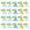100Pcs 10 Colors Glass Flower of Life Charms FIND-CA0009-01-1