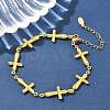 201 Stainless Steel Link Bracelets for Women BJEW-Z103-01G-02-1
