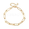 304 Stainless Steel Paperclip Chain Bracelets for Women BJEW-G775-01G-4