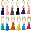Polycotton(Polyester Cotton) Tassel Bookmark AJEW-BM00005-1