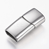 Tarnish Resistant 304 Stainless Steel Magnetic Clasps with Glue-in Ends LS-STAS-G157-14P-14x8mm-1
