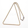 304 Stainless Steel Rope Chain Necklaces NJEW-M124-09GP-2
