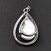 Natural Howlite Pendants G-B033-04P-15-4