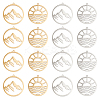 16Pcs 4 Style 201 Stainless Steel Pendants STAS-DC0012-18-1