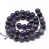 Natural Amethyst Beads Strands X-G-R446-8mm-20-2