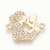 Alloy Rhinestone Links connectors ALRI-Q235-008G-01-2