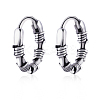 316 Stainless Steel Thorns Hoop Earrings for Men Women EJEW-SZ0001-96-1