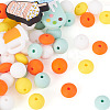 48Pcs 10 Styles Food Grade Eco-Friendly Silicone Focal Beads SIL-TA0002-94-3