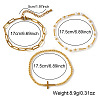 3Pcs Cross 304 Stainless Steel & Imitation Pearl Beaded Stretch Bracelet Sets PU8639-1-4