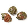 Natural Unakite Carved Hedgehog Statues Ornament DJEW-C019-03E-1